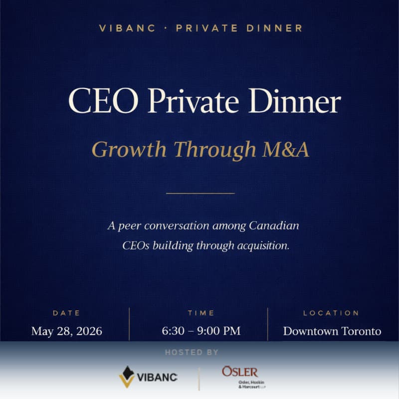 Cover Image for CEO Private Dinner: Growth Through M&A