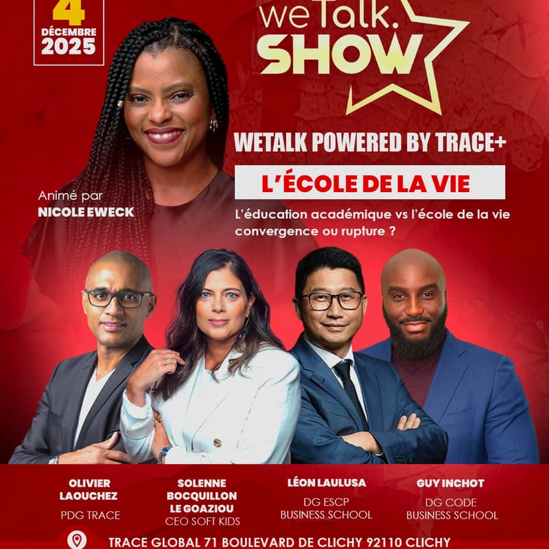 Cover Image for Participe au talk-show weTalk – L’École de la Vie le 04 décembre à Trace Global