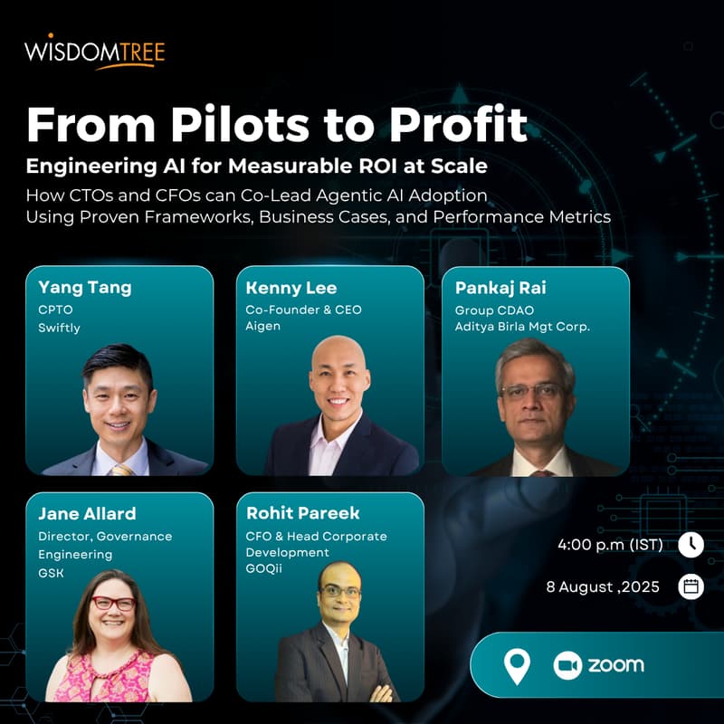 Cover Image for Wisdom Tree Webinar: From Pilots to Profit: Engineering AI for Measurable ROI at Scale