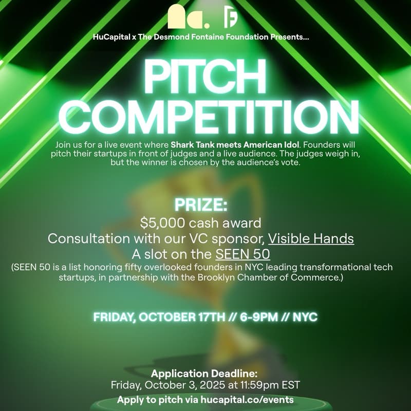 Cover Image for HuCapital Innovation Week's Pitch Competition