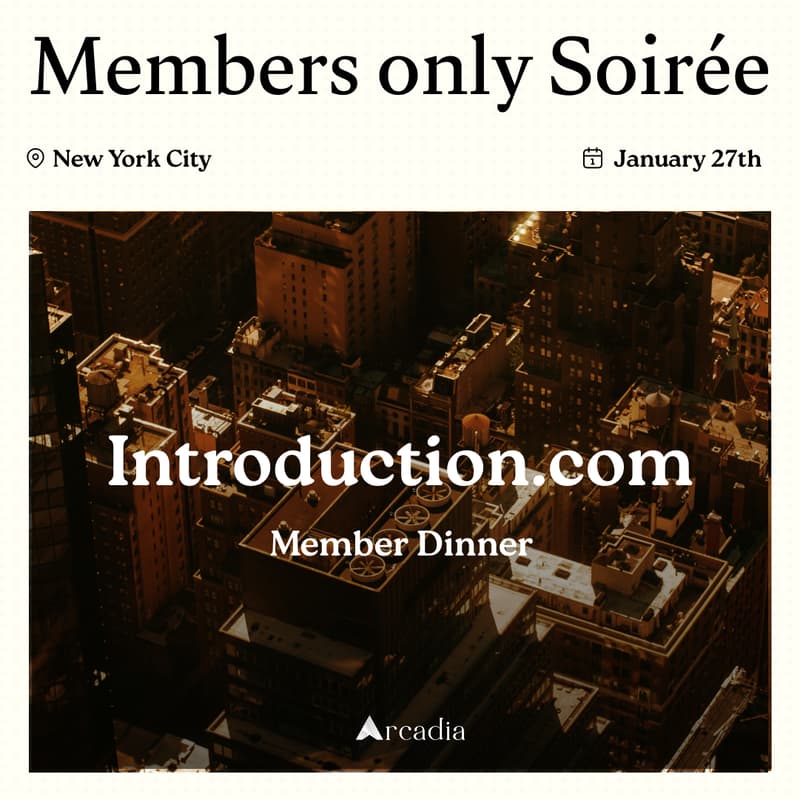 Cover Image for Introduction.com Q1 NYC Founder & Investor Dinner
