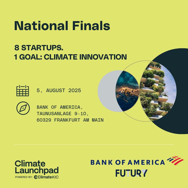 Cover Image for ClimateLaunchpad - National Finals @Bank of America Frankfurt am Main