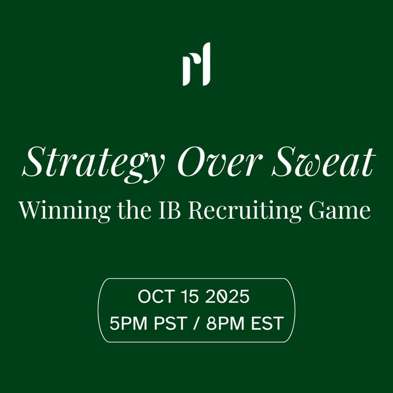 Cover Image for Strategy Over Sweat: Winning the IB Recruiting Game