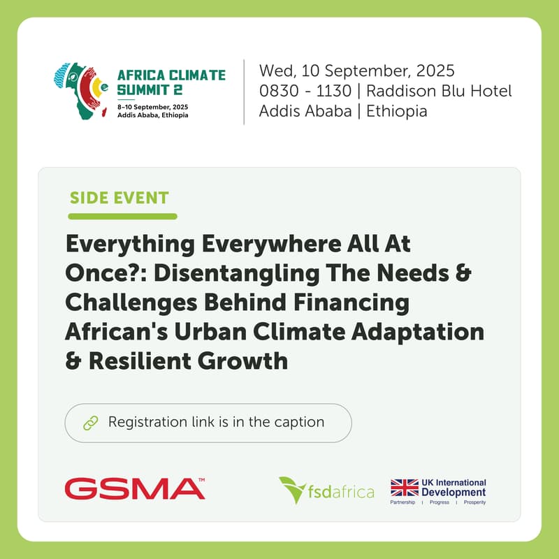 Cover Image for Disentangling The Needs & Challenges Behind Financing African's Urban Climate Adaptation & Resilient Growth