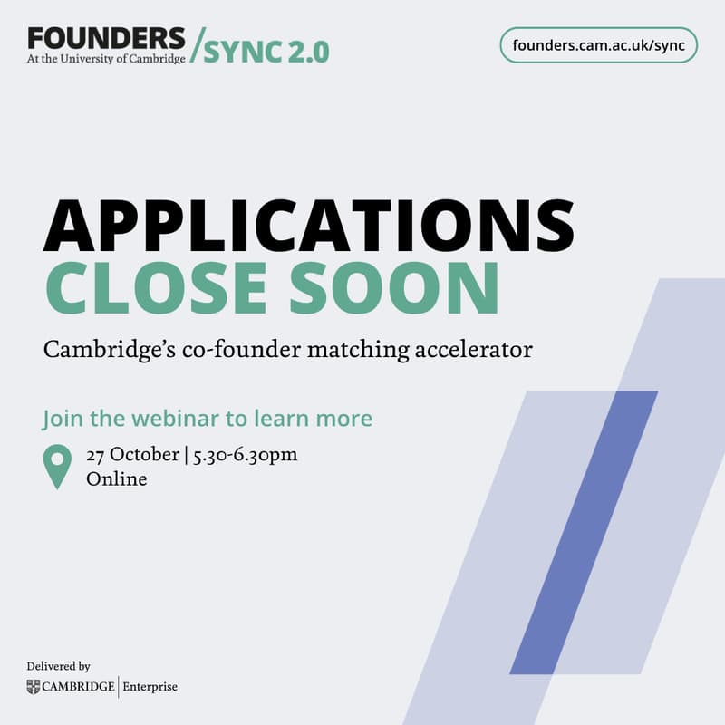 Cover Image for SYNC 2.0: find your co-founder in Cambridge