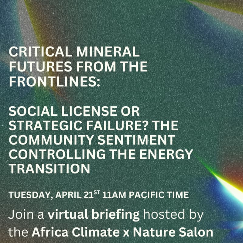 Cover Image for Critical Mineral Futures from the Frontlines: Social License or Strategic Failure? The Community Sentiment Controlling the Energy Transition