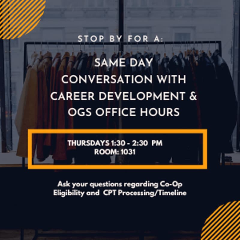Cover Image for Same Day Conversation with Career Development & OGS: All Things Co-Op and CPT