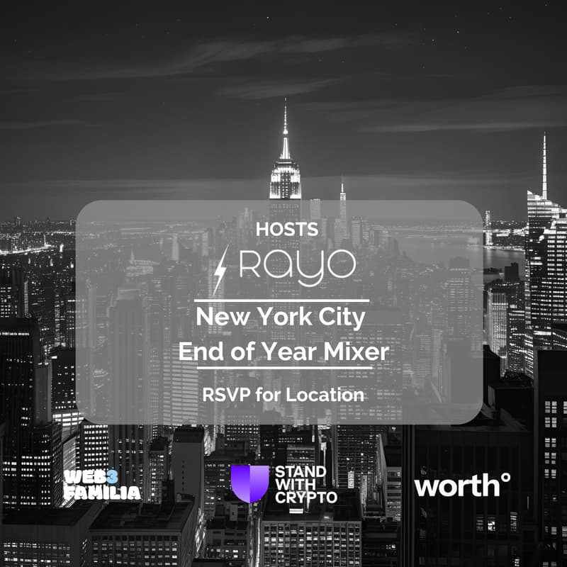 Cover Image for Rayo Capital, Stand With Crypto NYC End of Year Mixer