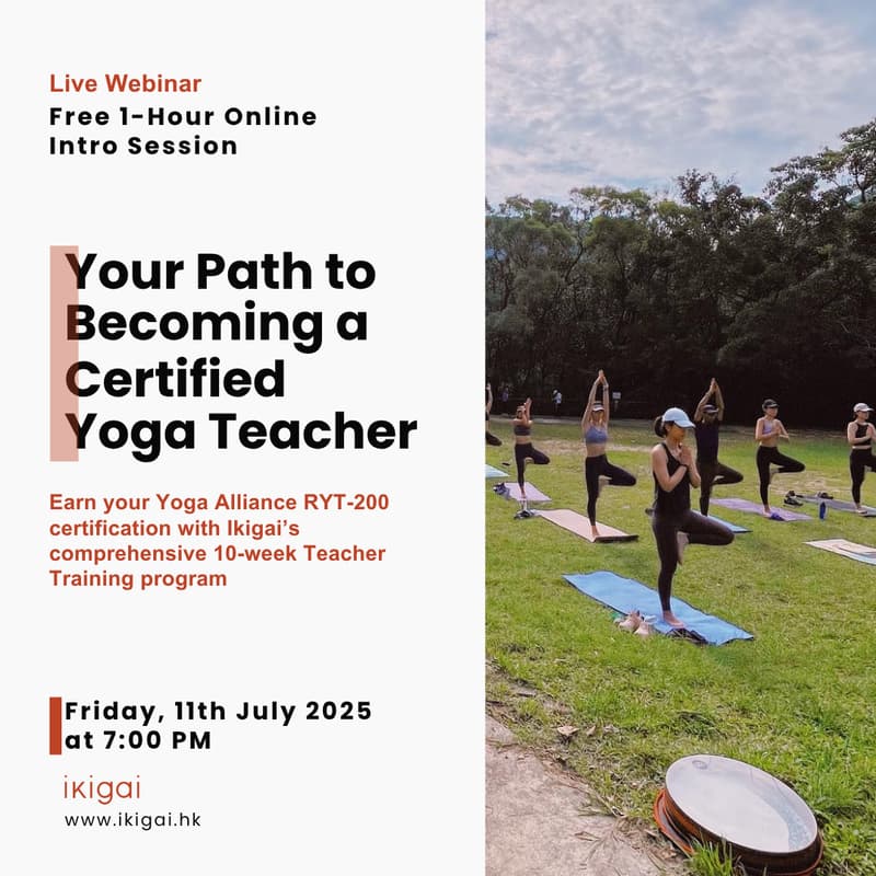 Cover Image for IKIGAI - FREE Online Yoga Teacher Training Intro Session (TTC-200)