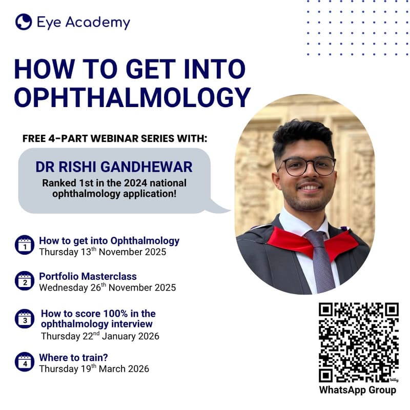 Cover Image for "How to get into ophthalmology" webinar series. Part 4: Where to train?