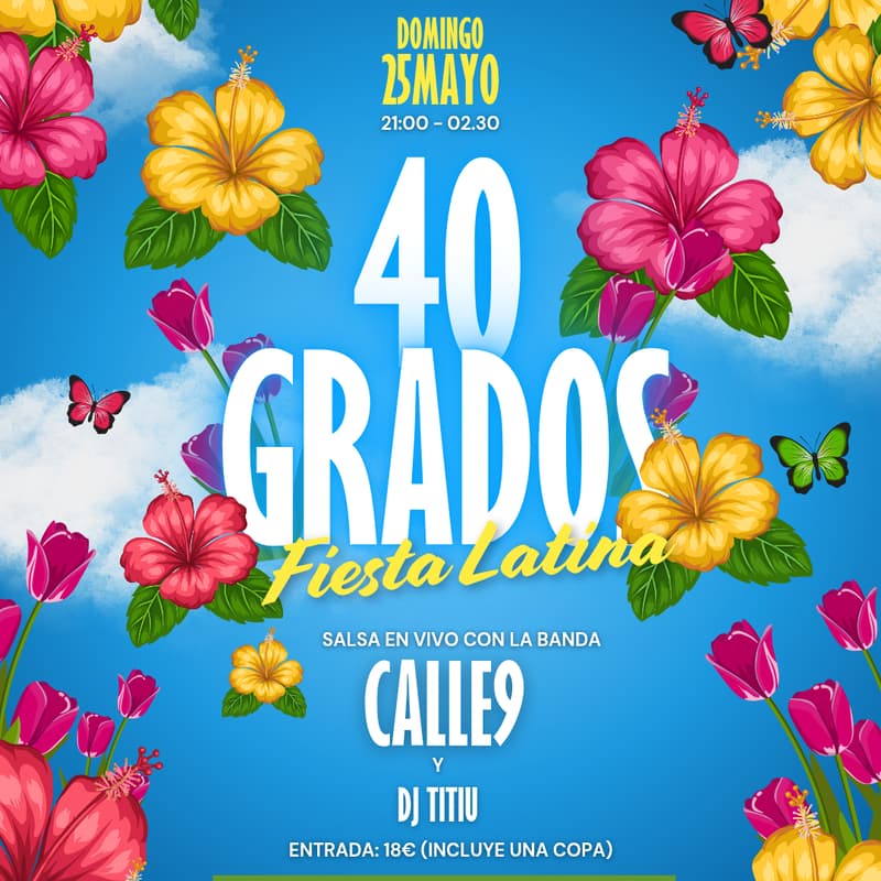 Foto de portada de 40 Grados / Fiesta Latina/ Dj And Live Salsa Band