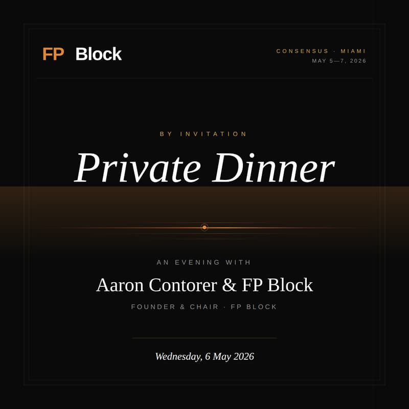 Cover Image for Private Dinner: Aaron Contorer & FP Block at Consensus Miami
