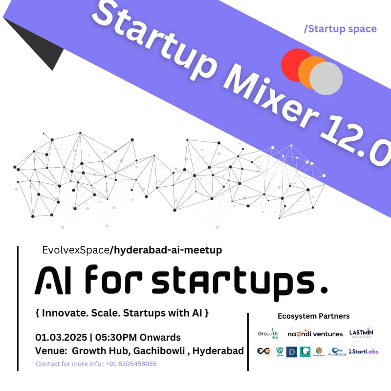 Cover Image for AI for Startups | Startup Mixer 12th Edition