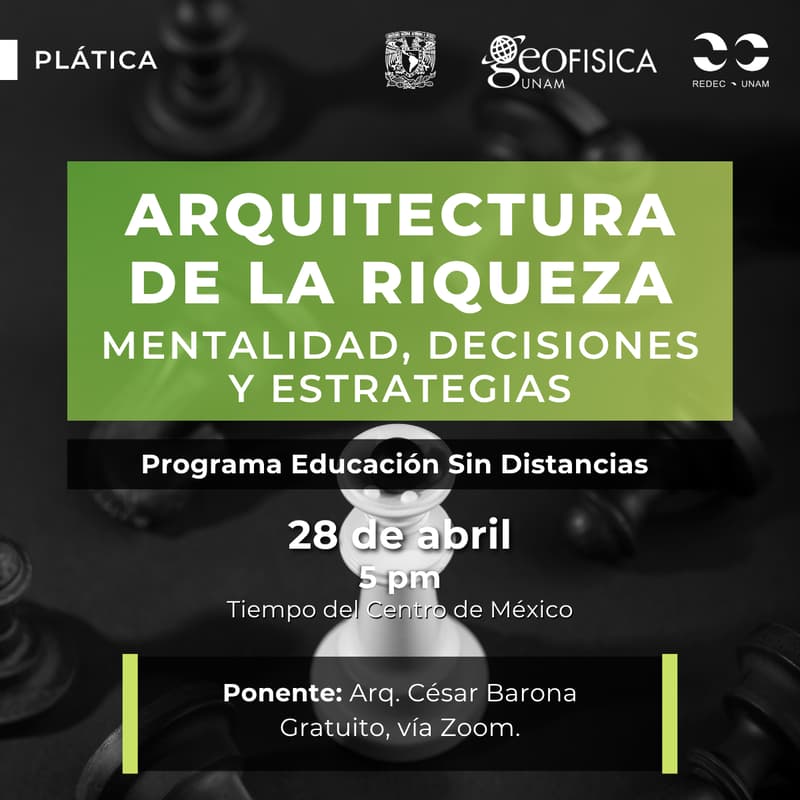 Cover Image for Plática Arquitectura de la Riqueza: Mentalidad, Decisiones y Estrategias