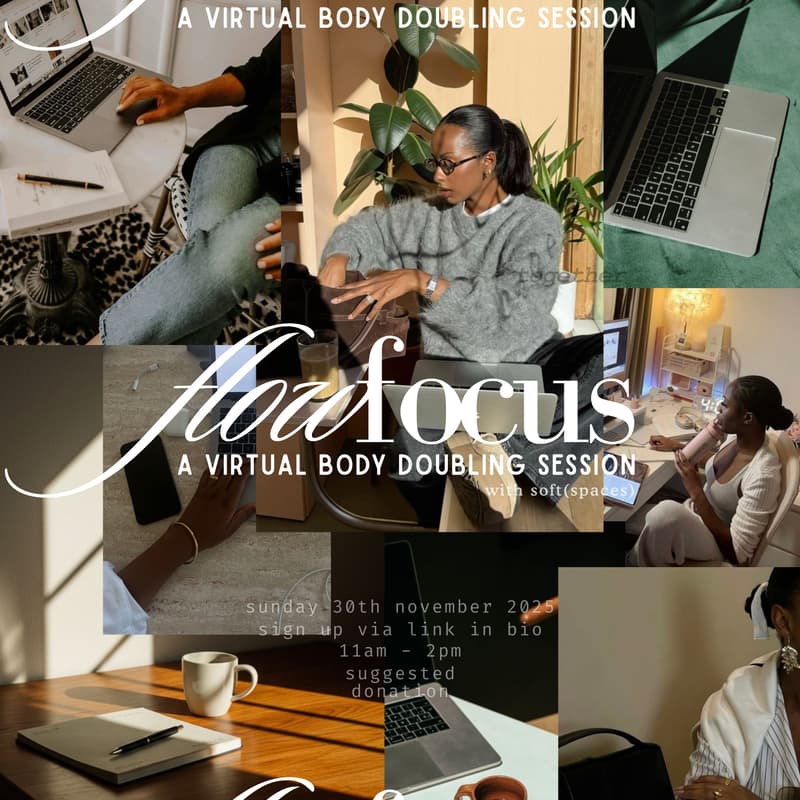 Cover Image for flowfocus: a virtual body doubling session with soft(spaces) ✨