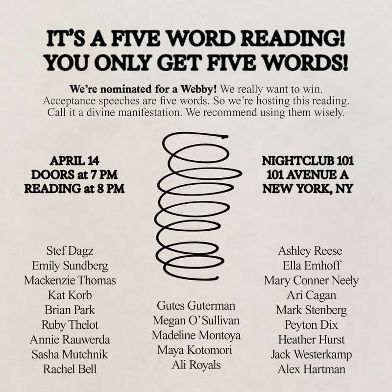 Cover Image for YOU ONLY GET FIVE WORDS