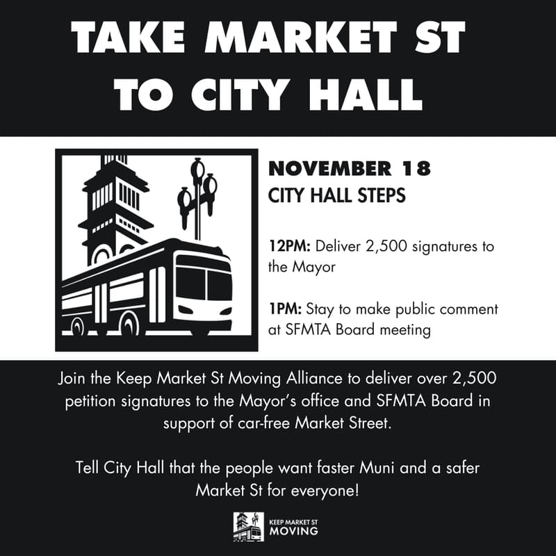 Cover Image for Deliver the Market St Petition to Mayor Lurie and the SFMTA Board