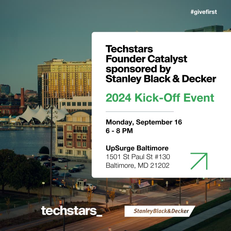 Cover Image for Techstars Founder Catalyst sponsored by Stanley Black & Decker 2024 Kick-off Event