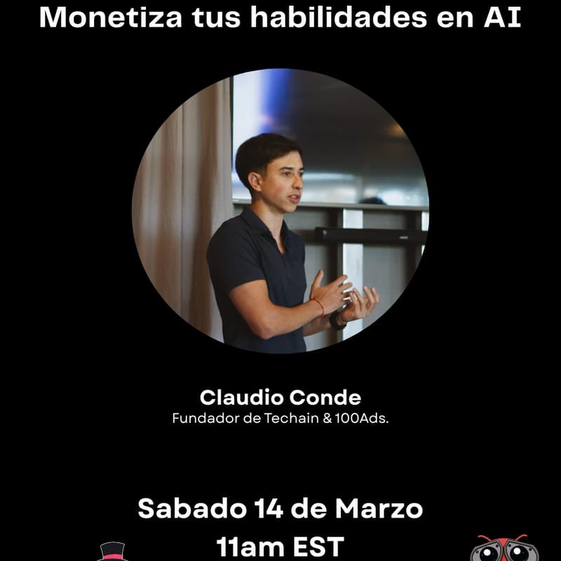 Cover Image for Monetiza tus habilidades en AI - Claudio Conde