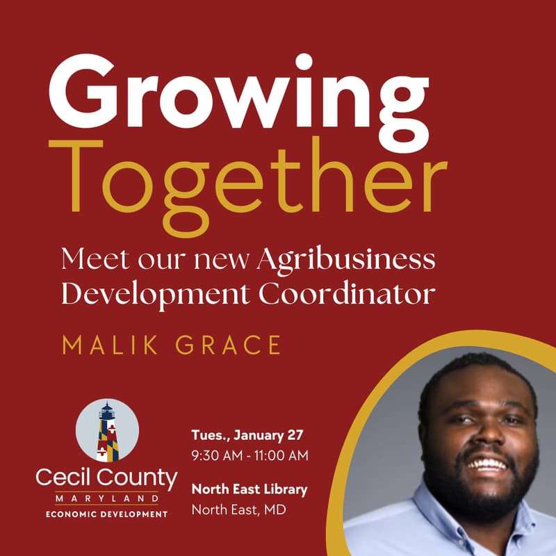 Cover Image for Growing Together: Meet Cecil County’s New Agribusiness Development Coordinator