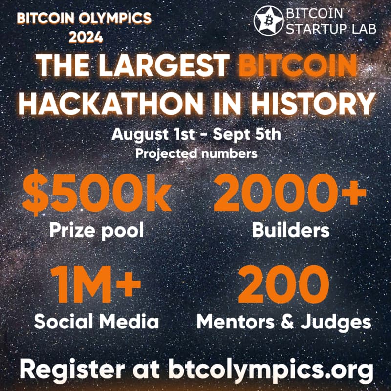 Cover Image for Bitcoin Olympics | $533,000 In Prizes | Online Hackathon