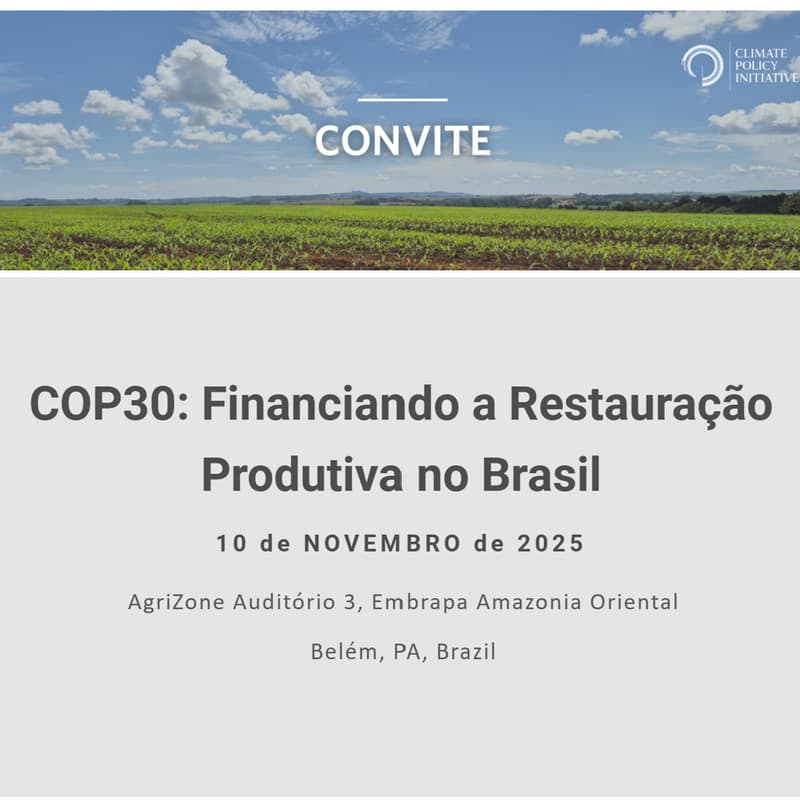 Cover Image for COP30: Financiando a Restauração Produtiva no Brasil