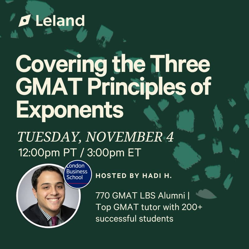 Cover Image for Covering the Three GMAT Principles of Exponents