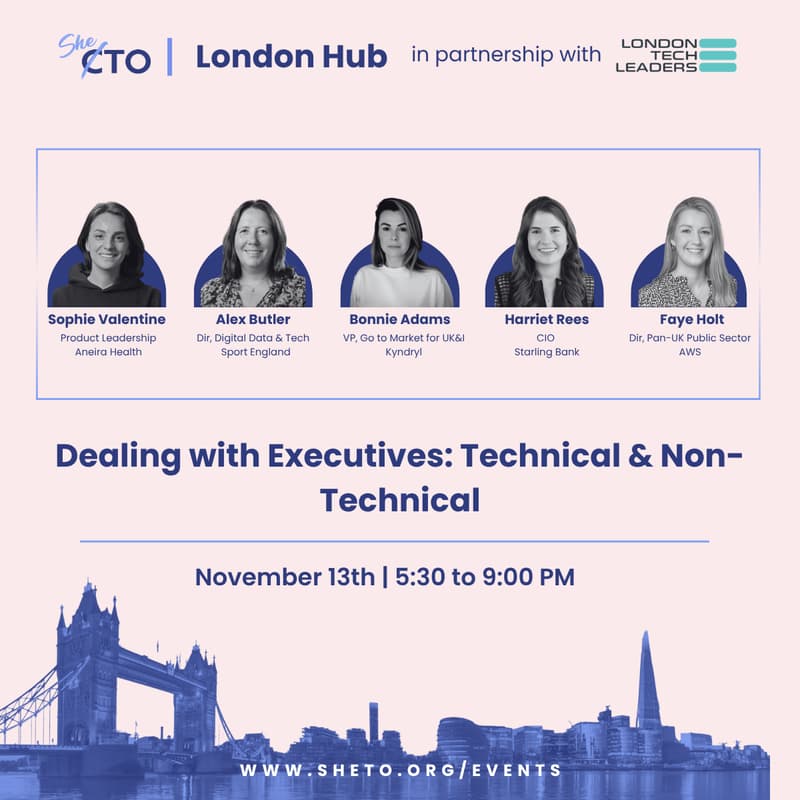 Cover Image for Women+ Tech Leaders (SheTO London Hub)