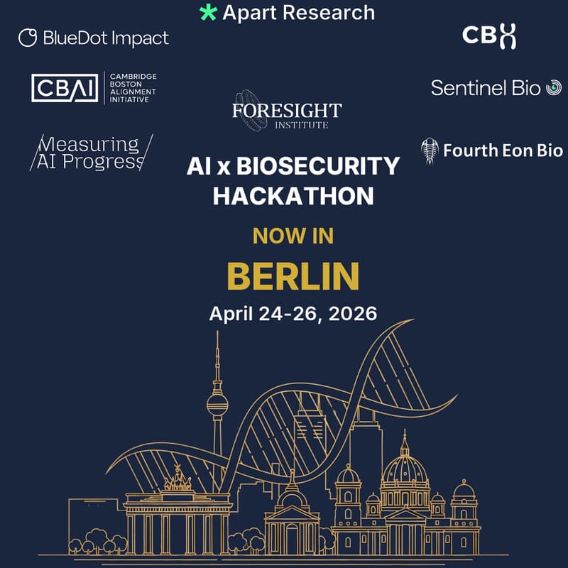Cover Image for AIxBio Hackathon 2026 - Berlin - Apart Research