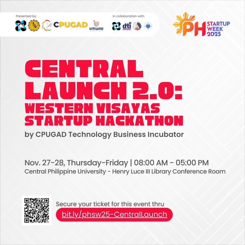 Cover Image for Central Launch 2.0: Western Visayas Startup Hackathon