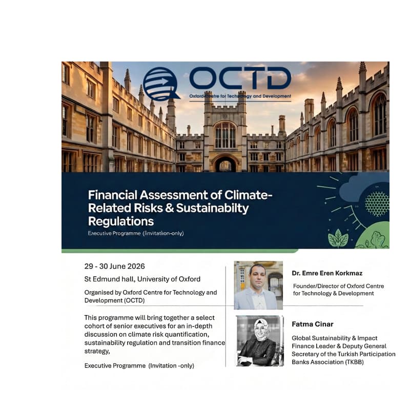 Cover Image for Oxford Executive Programme 2026 -Financial Assessment of Climate-Related Risks & Sustainability Regulations | Jun 29 - Jun 30