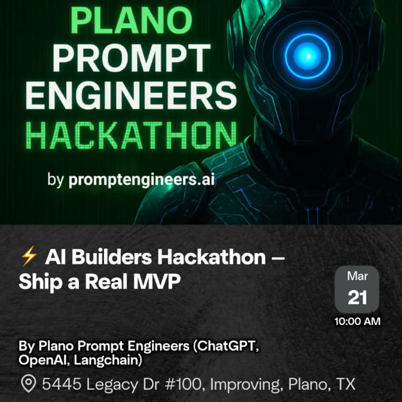 Cover Image for ⚡ AI Builders Hackathon — Ship a Real MVP