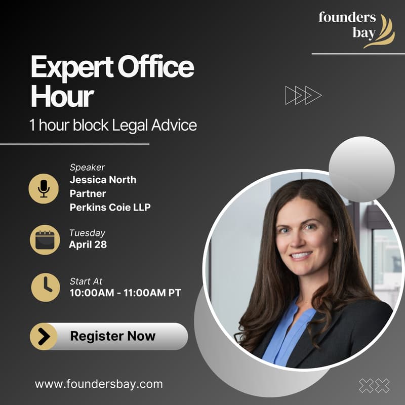Cover Image for Founders Bay Expert Office Hour: 1 Hour Block Legal Advice