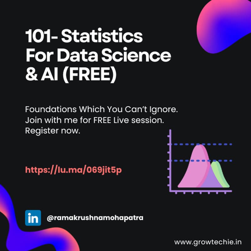 Cover Image for 101 - Statistics For Data Science & AI (FREE LIVE SESSION)