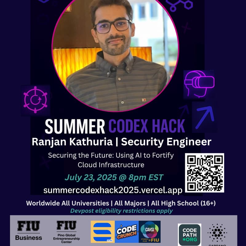 Cover Image for SummerCodeX 2025 - VIRTUAL Hack|Kick-Off Day 3|🌎 Open to All MAJORS from Any University| HS 16+