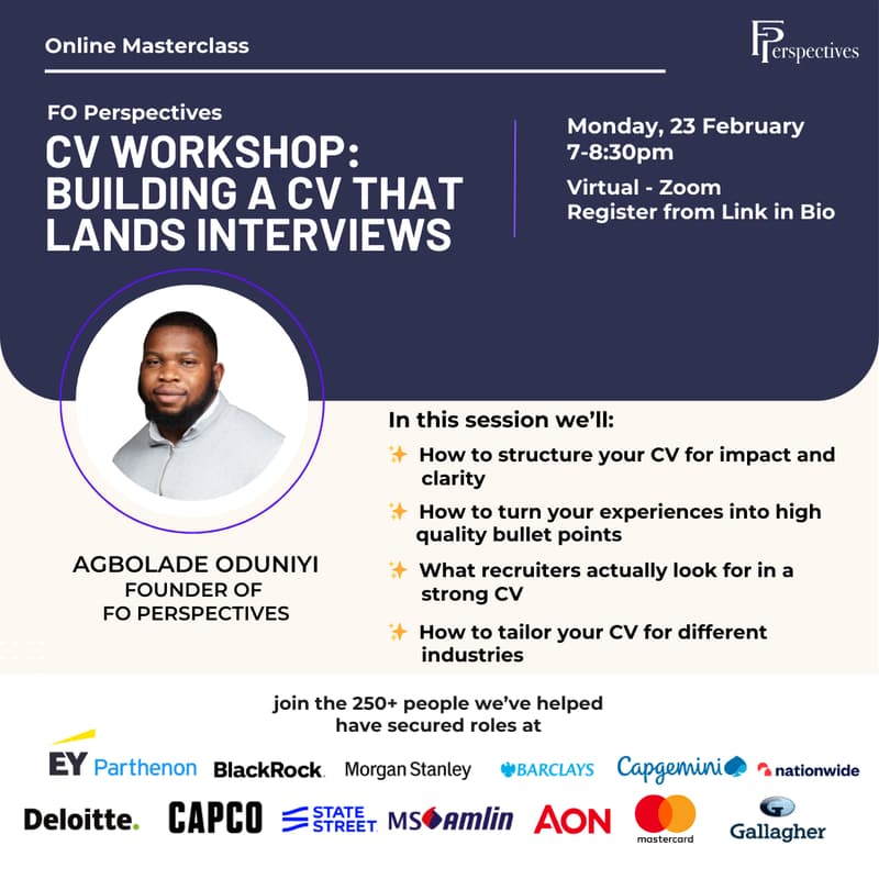 Cover Image for Monthly CV Workshop: How to create stand out CV to land interviews