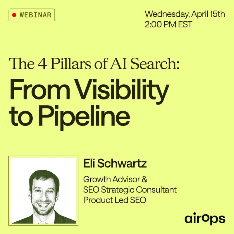 Cover Image for The 4 Pillars of AI Search: From Visibility to Pipeline with Eli Schwartz