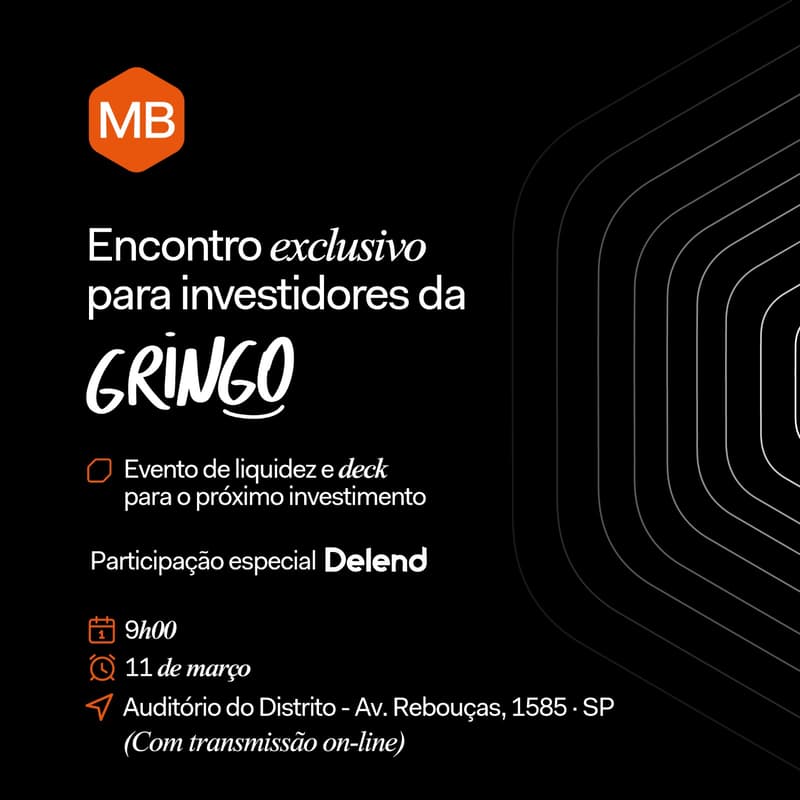 Cover Image for Encontro exclusivo para investidores da Gringo