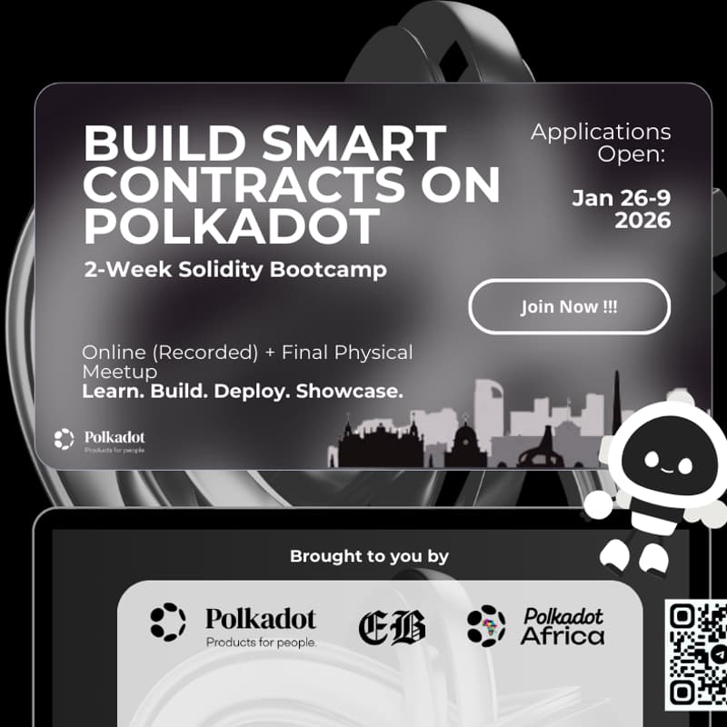 Cover Image for polkadot solidity bootcamp meetup