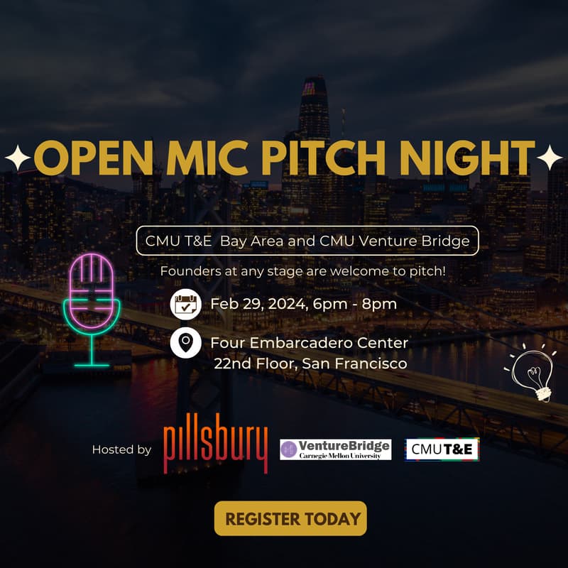 Cover Image for CMU: Open Mic Pitch Night Bay Area!
