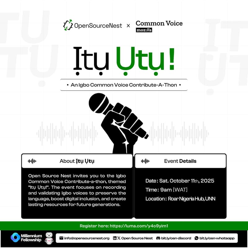 Cover Image for Ịtụ Ụtụ (Igbo Common Voice Contribute-a-thon)