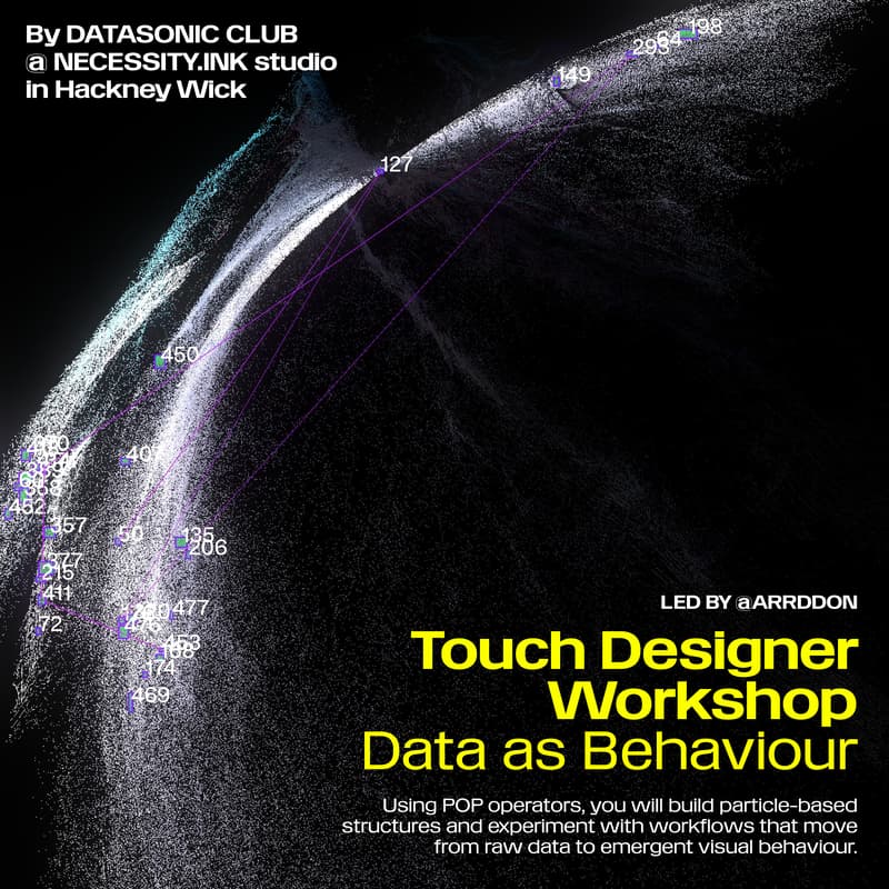 Cover Image for Touch Designer Workshop: Data as Behaviour by DATASONIC CLUB @ NECESSITY.INK