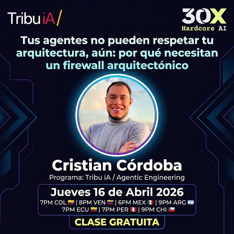 Cover Image for Tus Agentes de IA Están Destruyendo Tu Arquitectura (Y No Lo Sabes). Con Cristian Córdoba