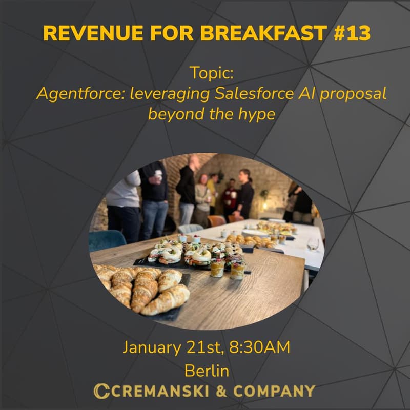 Cover Image for Revenue for Breakfast #13 - Agentforce: leveraging Salesforce AI proposal beyond the hype