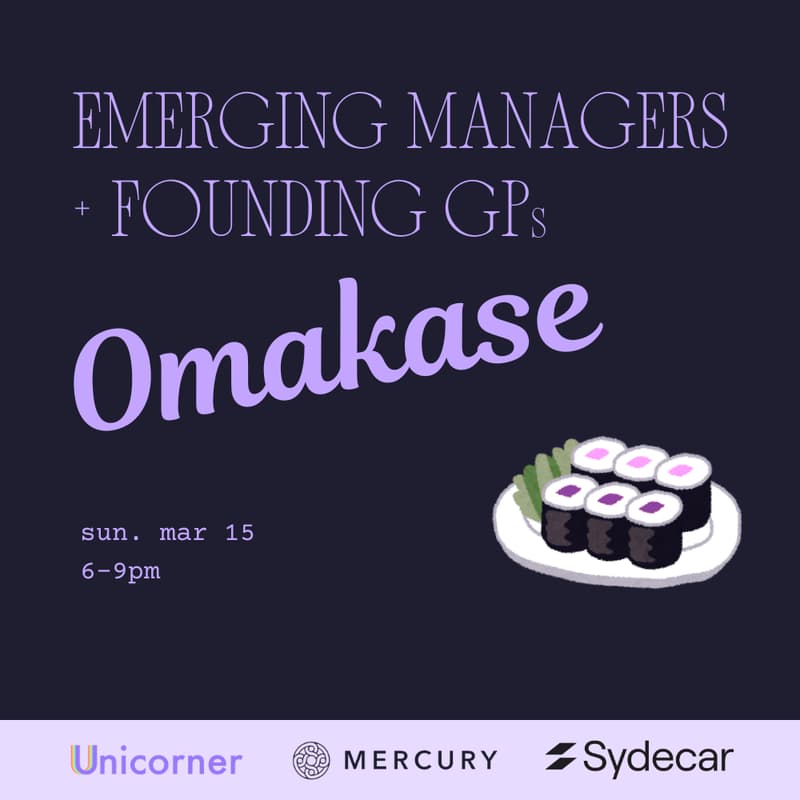Cover Image for Emerging Managers + Founding GPs Omakase - SXSW