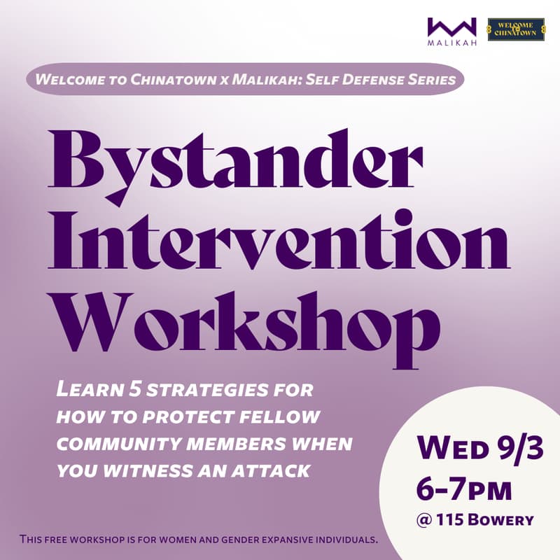 Cover Image for Bystander Intervention Workshop with Malikah