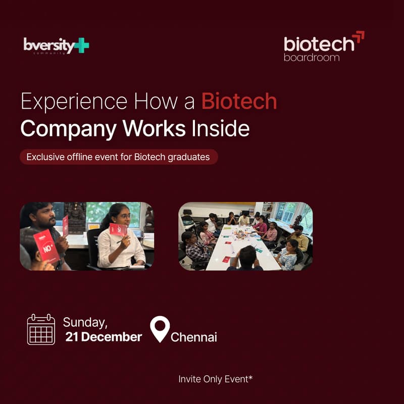 Cover Image for Biotech Leadership Series: Biotech Boardroom - Chennai Chapter 04
