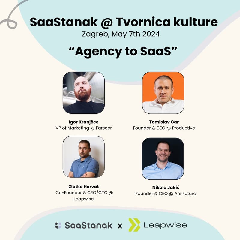 Naslovna slika za SaaStanak #14: Agency to SaaS