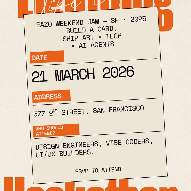 Cover Image for WEEKEND JAM HACKATHON