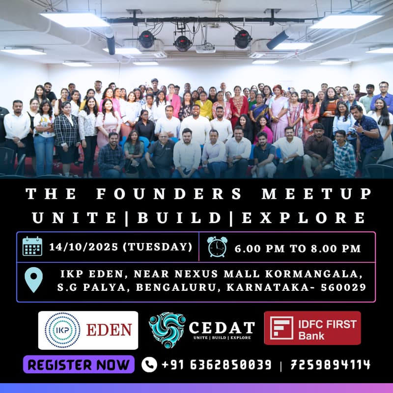 Cover Image for The Founders Meetup - Unite | Build | Explore